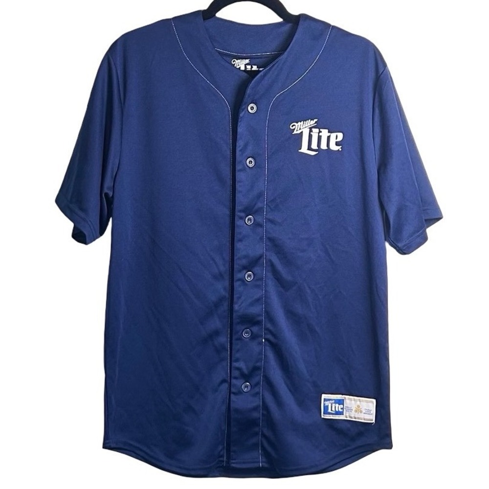 Miller Lite Miller Time‎ 75 Baseball Jersey Size Small Breweriana Sporty Uniform